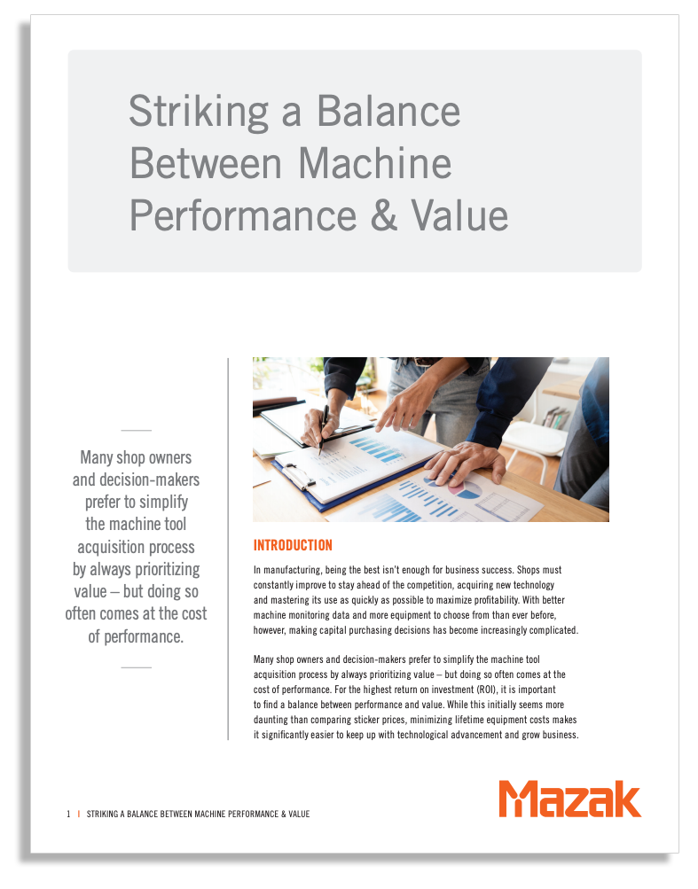 Striking a Balance Between Machine Performance & Value